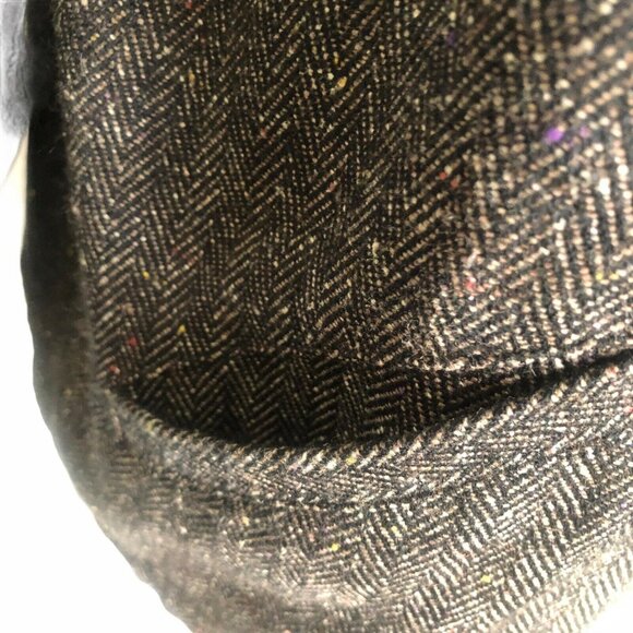 Christopher & Banks Tweed Jacket Blazer Womens Medium Brown Front Zipper - Picture 6 of 8